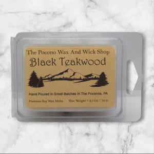 Black Teakwood Wax Melt, Black Teakwood Scented, Soy Wax Melt, Soy Candle