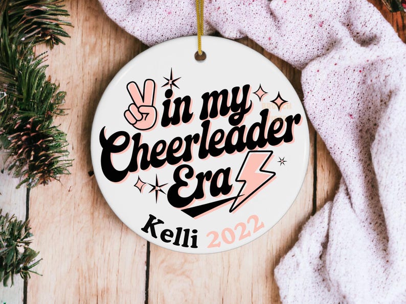 In My Cheer Era Ornament Cheerleader Christmas Personalized Custom Name