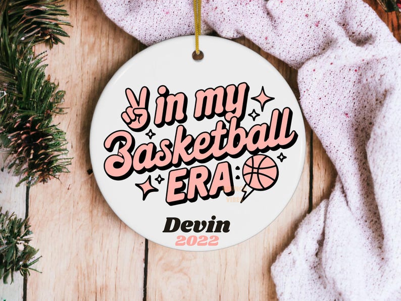 Basketball Ornament Christmas Custom Personalized Gift Boy Girl