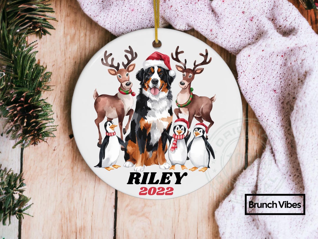 Bernese Mountain Dog Ornament Christmas Gift Personalized New Owner