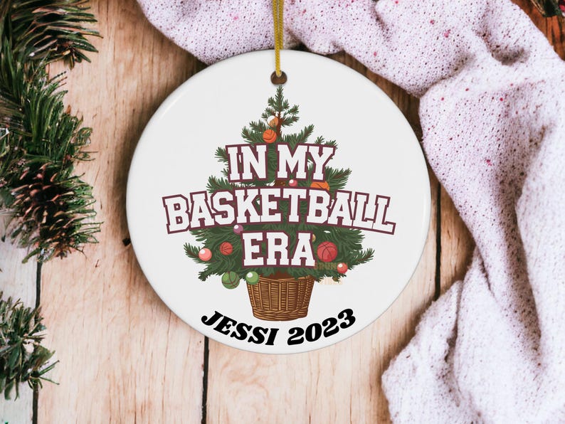 Basketball Ornament in My Era Christmas Custom Personalized Gift Girl