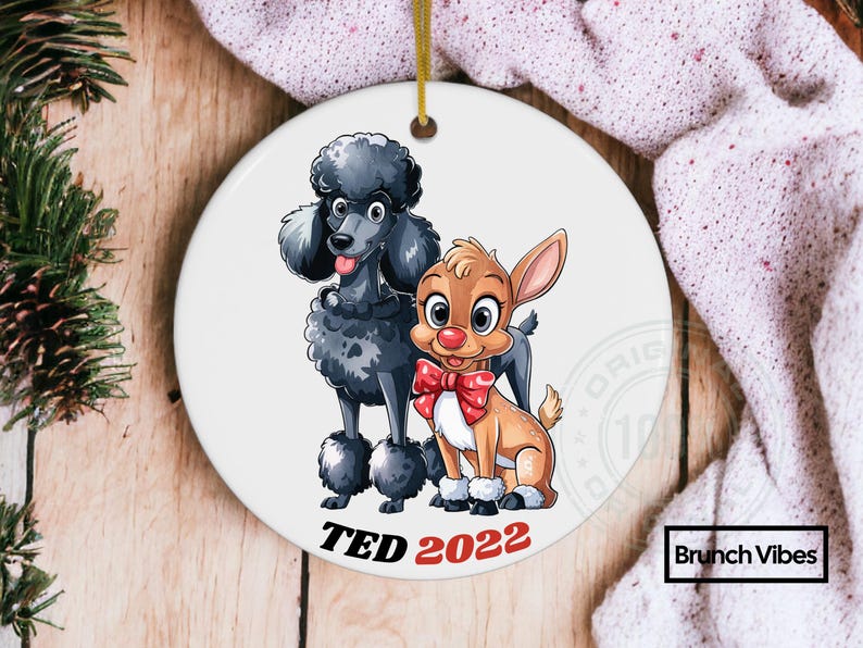 Poodle Ornament Christmas Gift Personalized Dog New Owner Custom First
