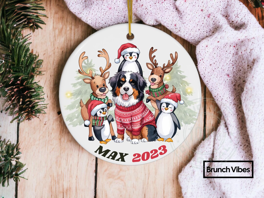 Bernese Mountain Dog Ornament Christmas Gift Personalized New Owner