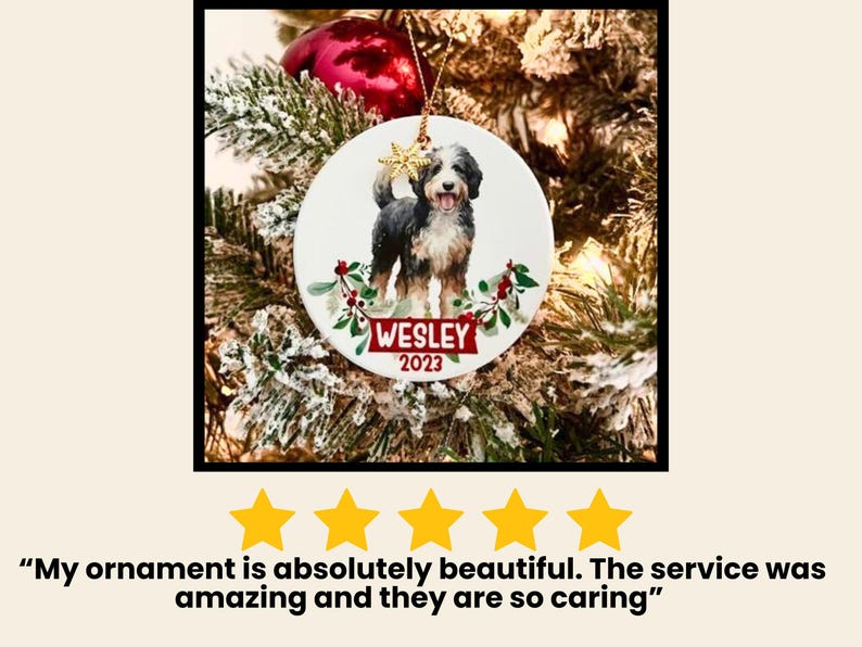 German Shepherd Ornament Christmas Gift Personalized Dog New Owner Custom First Puppy Standard