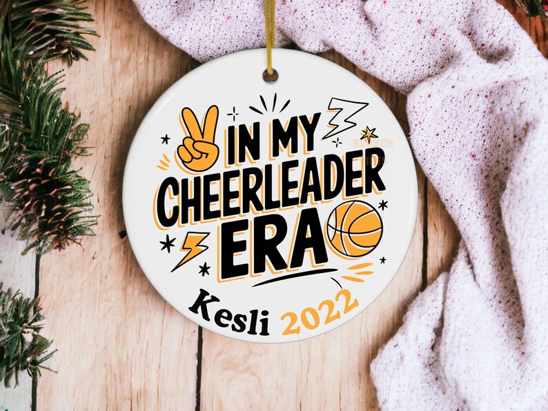 Cheer Ornament Cheerleader Christmas Personalized Custom Name Gift for