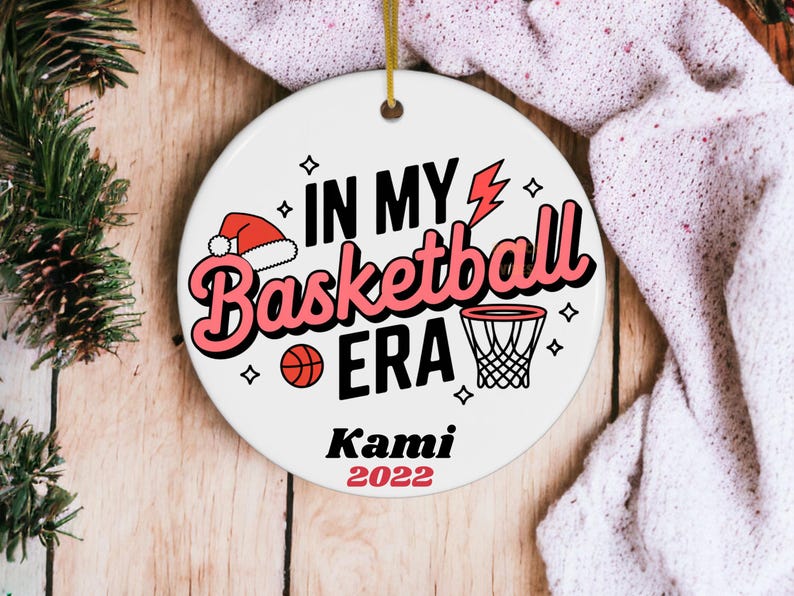 Basketball Ornament in My Era Christmas Custom Personalized Gift Girl