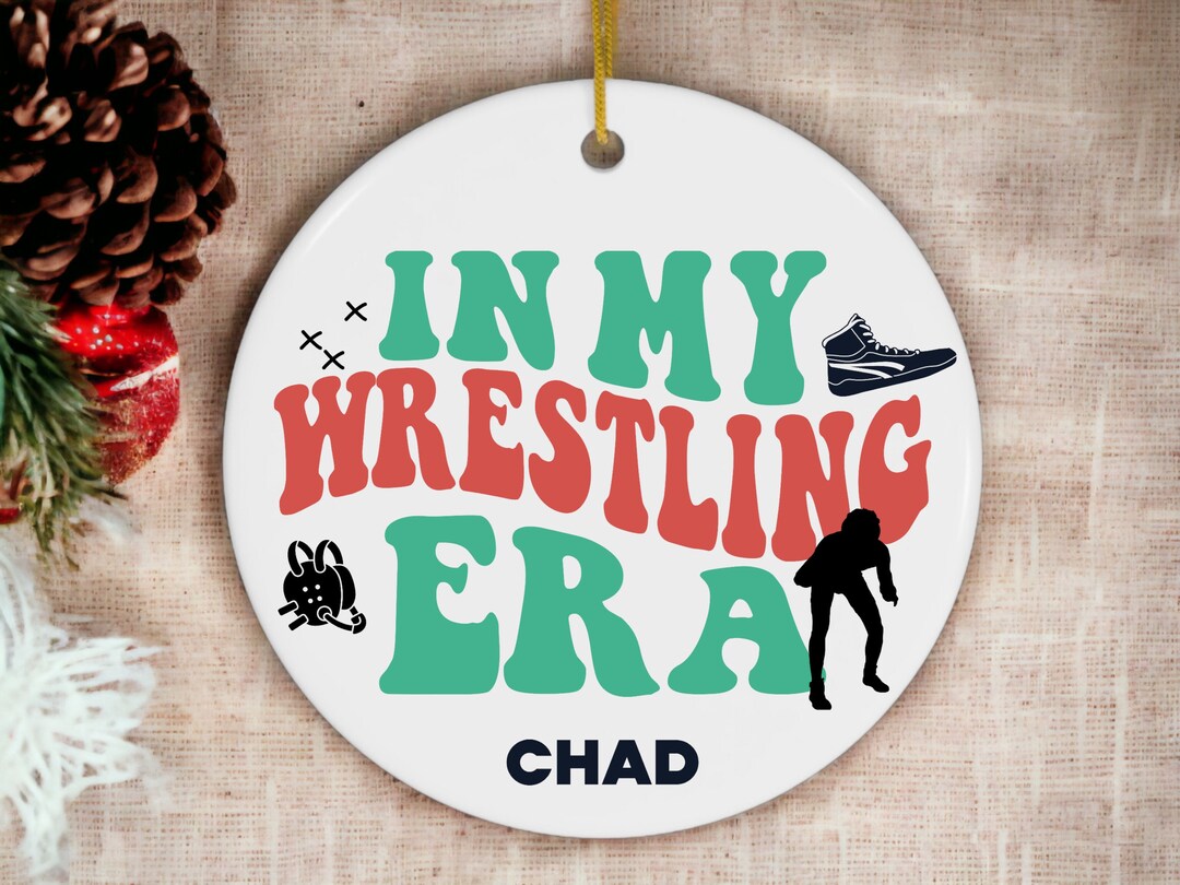 Wrestling Ornament Personalized Christmas Custom Name Gift Teenage Boy for High School College