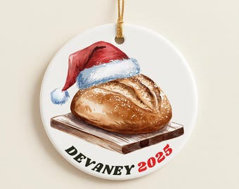 Personalized Sourdough Bread Ornament, Baker Gift, Keepsake 2025