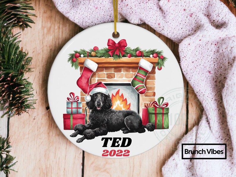 Poodle Ornament Christmas Gift Personalized Dog New Owner Custom First