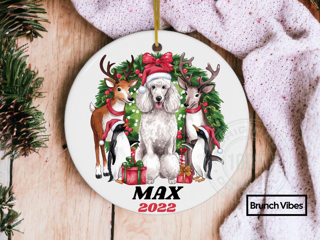 Poodle Ornament Christmas Gift Personalized Dog New Owner Custom First