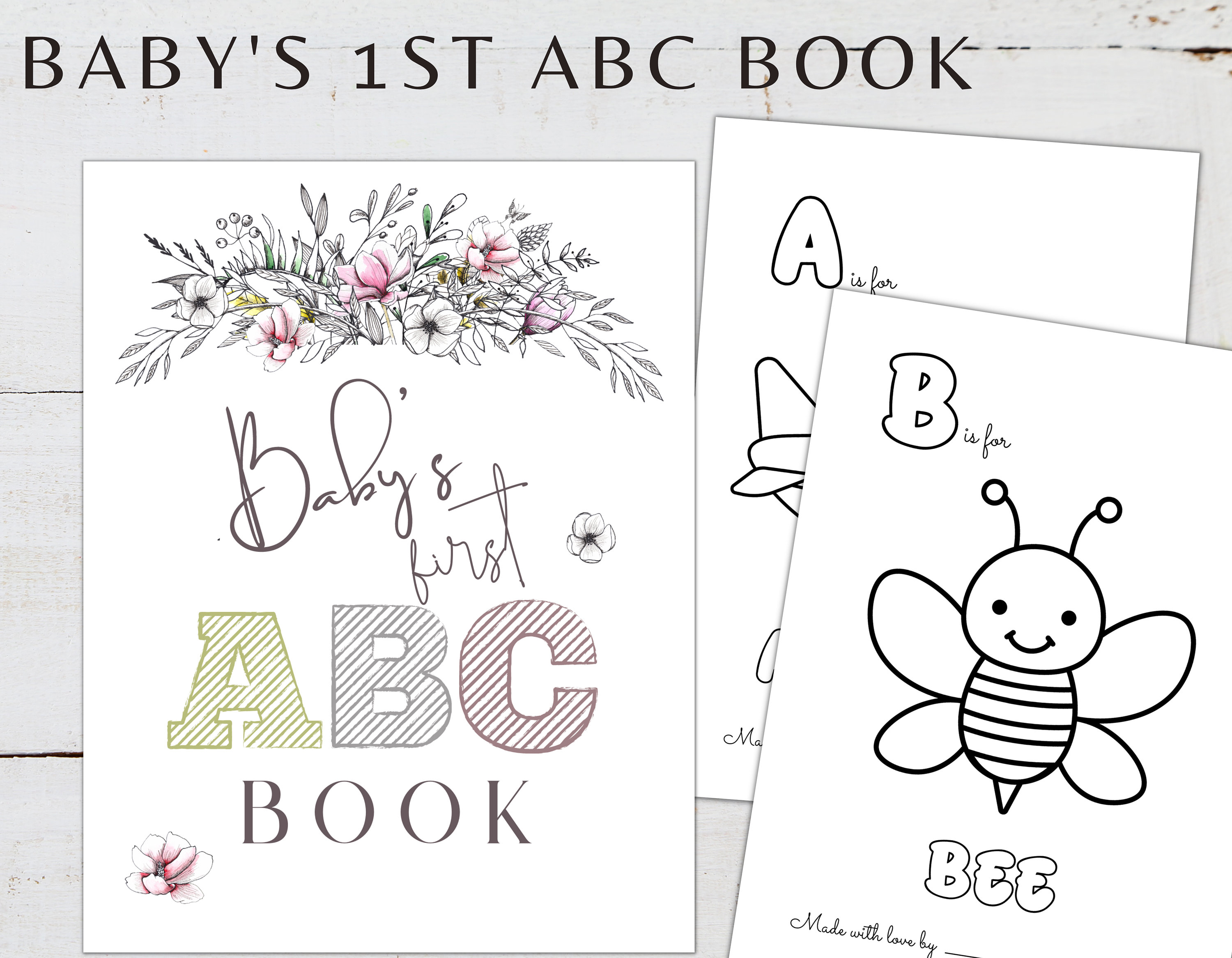 Baby's First ABC Book Printable ABC Book Baby's - Etsy France