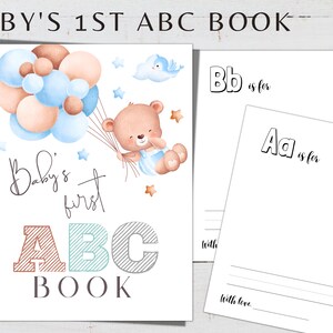 Baby&#39;s First ABC Book, Printable ABC Book, Baby&#39;s First Alphabet Book, DIY abc Book, My First abc book, Baby Shower