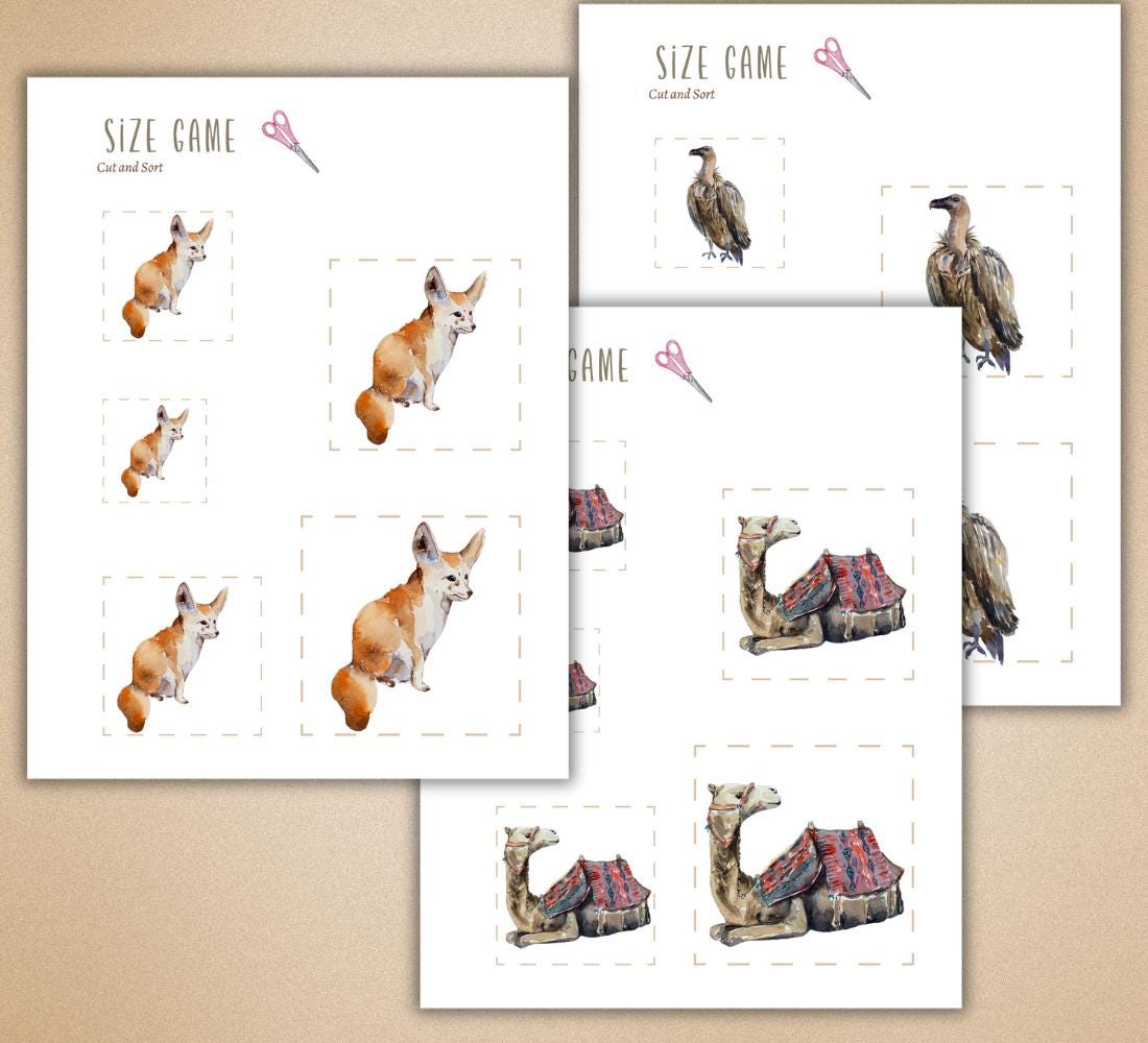 DESERT Animals Pre-k and K Activity Pack, Homeschool, Digital, INSTANT ...