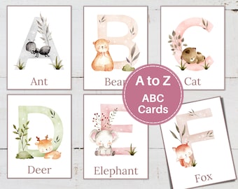 Dieren ABC-flitskaarten | Dierenflitskaarten | Leerkaarten | Digitaal downloaden
