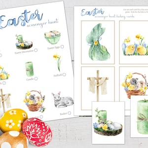 EASTER Scavenger Hunt for Kids - with cards to hide - Digital Download