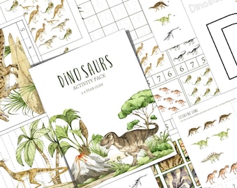 DINOSAUR Pre-K and K Activity Pack, Homeschool, Digital, Instant DOWNLOAD