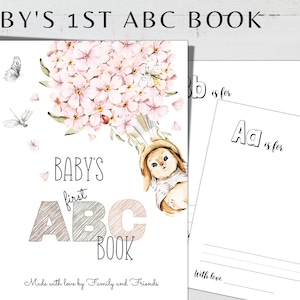 Baby&#39;s First ABC Book, Printable ABC Book, Baby&#39;s First Alphabet Book, DIY abc Book, My First abc book, Baby Shower