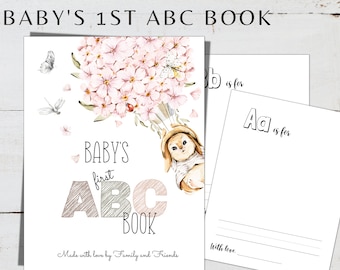Baby's First ABC Book, Printable ABC Book, Baby's First Alphabet Book, DIY abc Book, My First abc book, Baby Shower