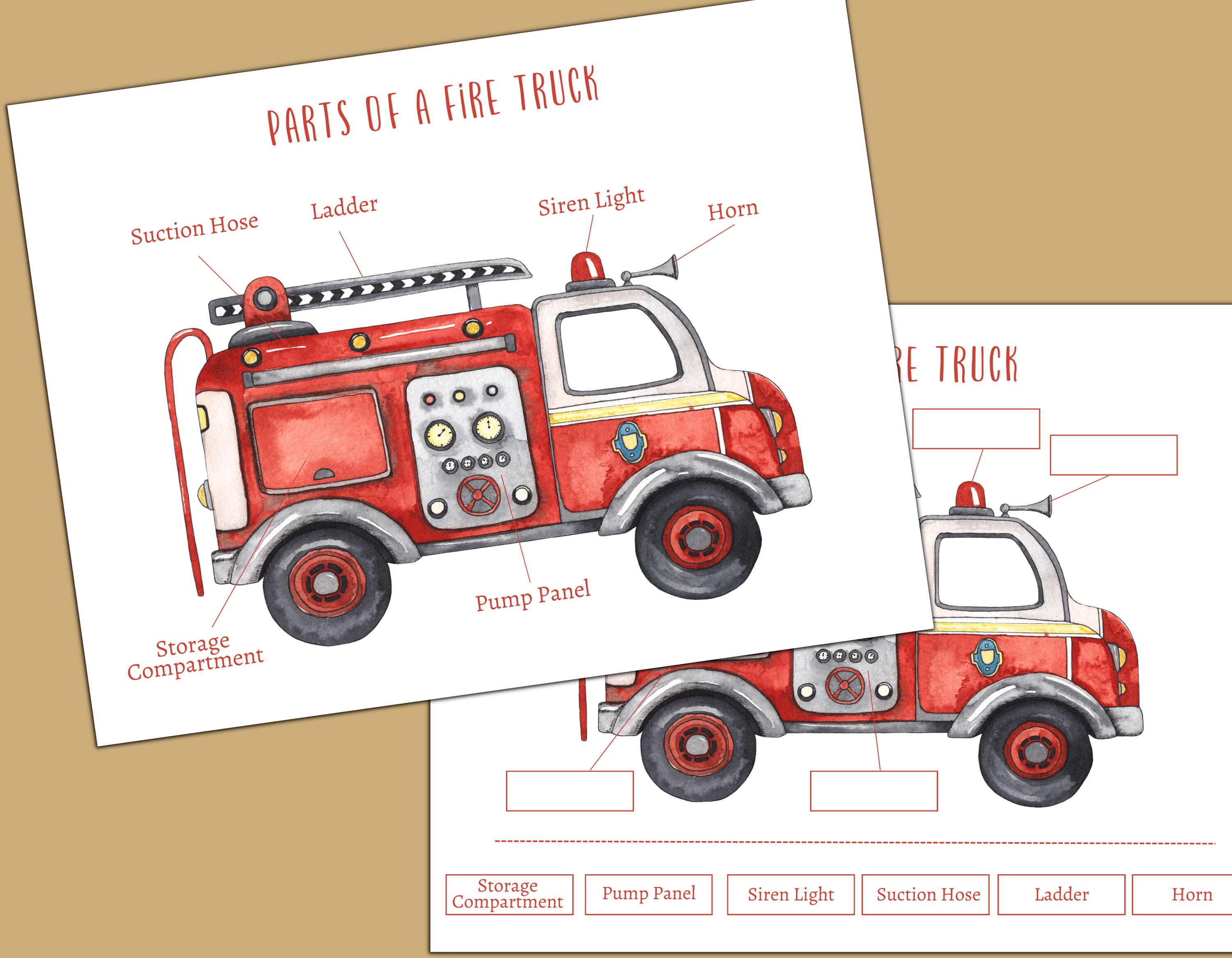 FIRE SAFETY Prek and K Activity Pack Homeschool Digital Etsy Canada