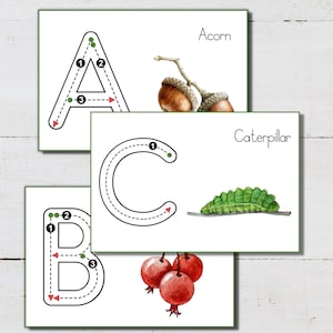 ABC Tracing Cards, A to Z Tracing, Instant Download
