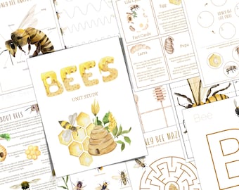 BEE Unit Study, Life Cycle, Anatomy, Nature Study, Science, Homeschool, Montessori, INSTANT DOWNLOAD