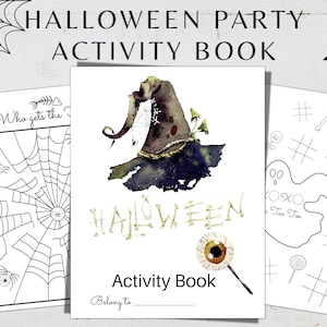 HALLOWEEN Activity Book, Kids Party Activity, Kids Table Activity, PDF File, Instant Download
