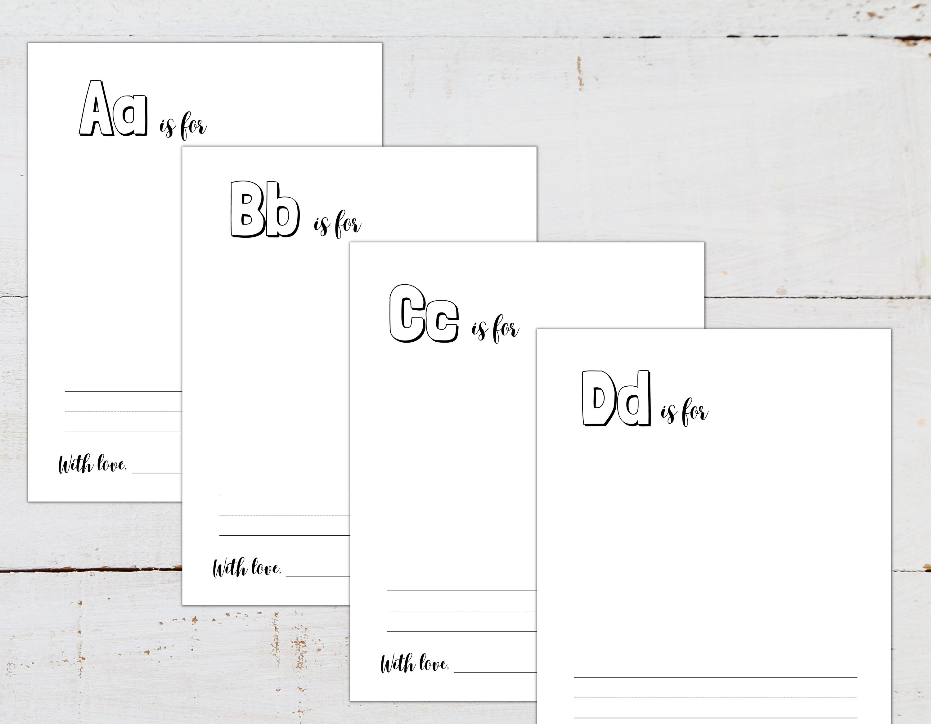 Baby's First ABC Book, Printable ABC Book, Baby's First Alphabet Book