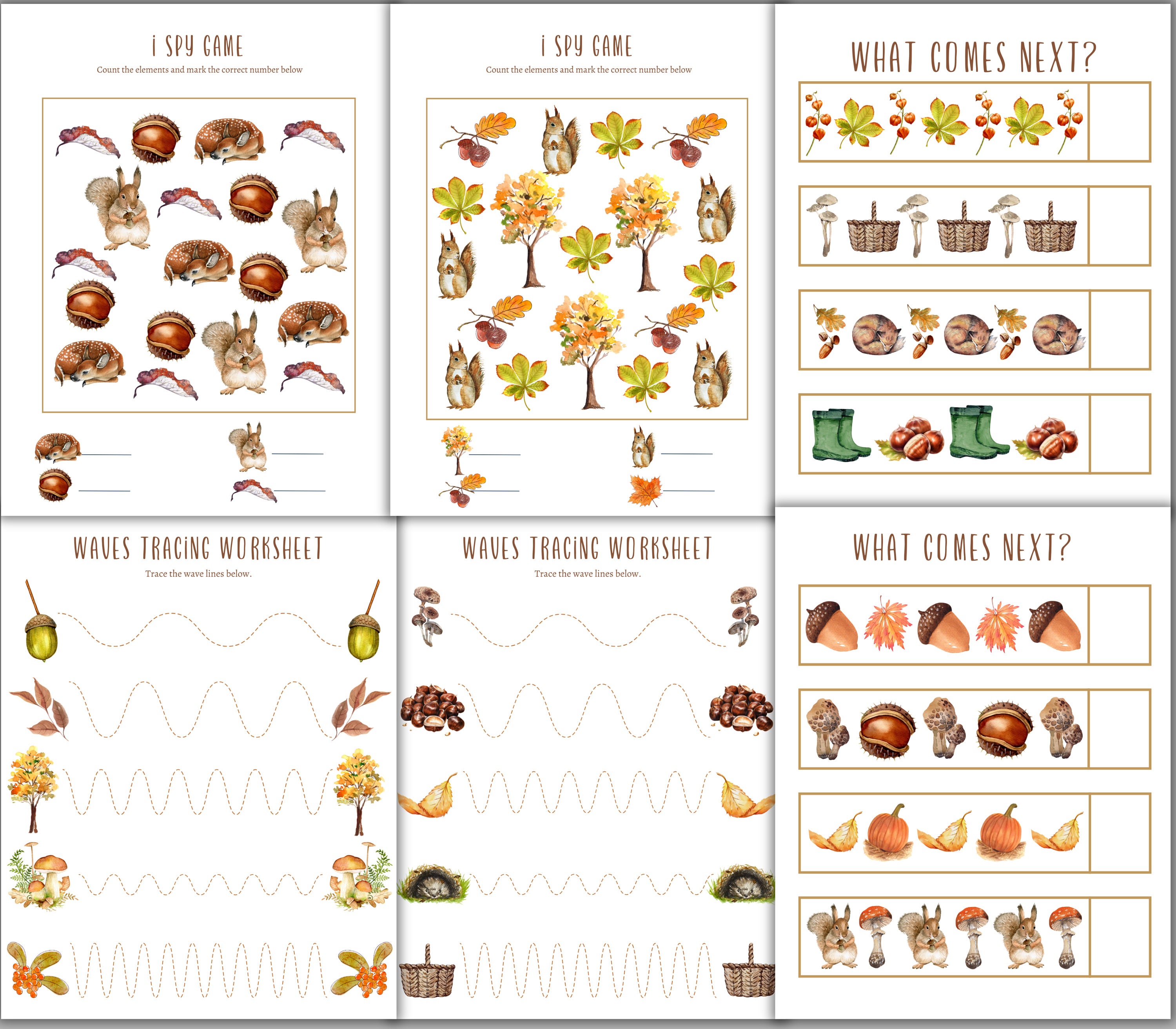 Autumn forest activities for pre-K and K.