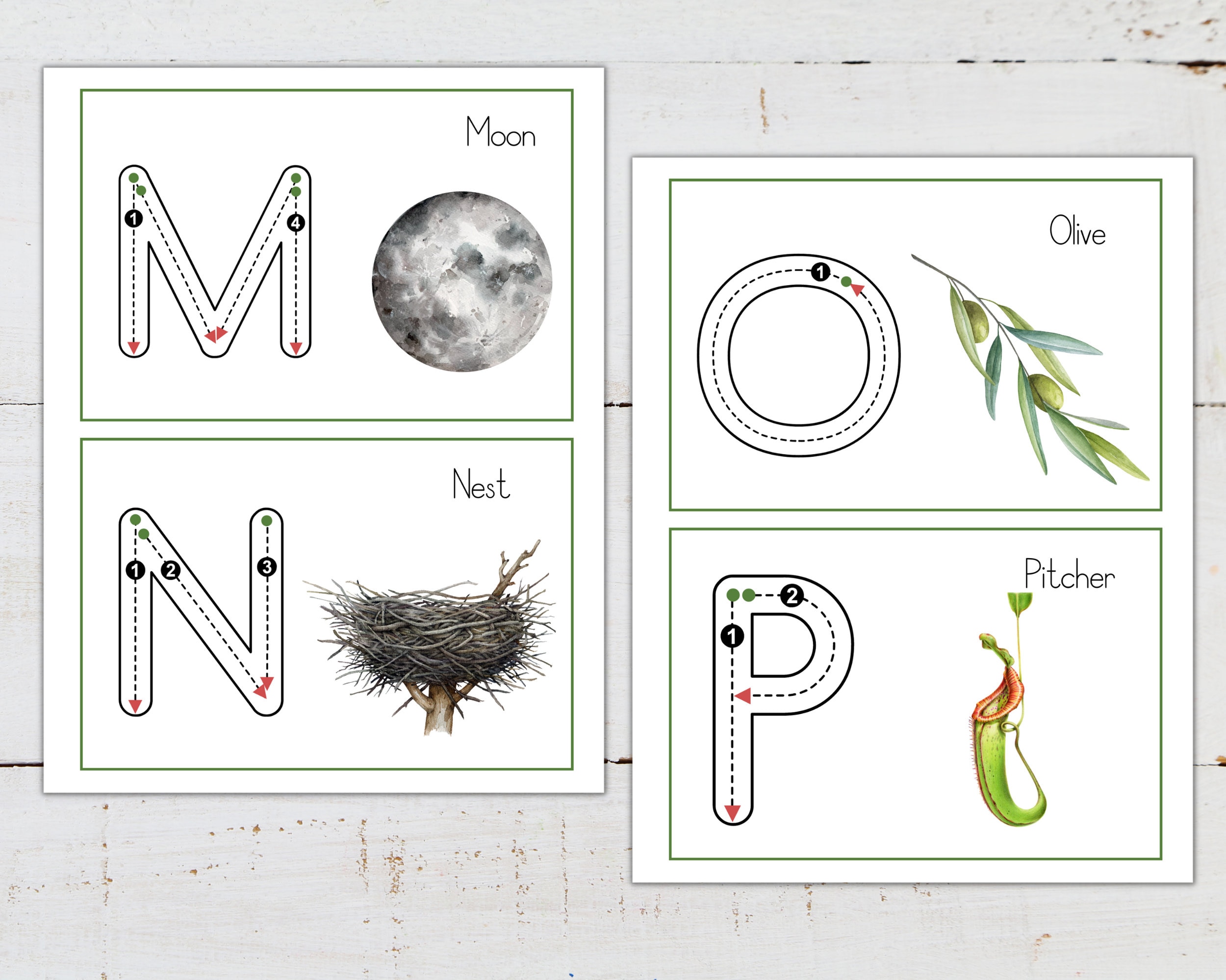 ABC Tracing Cards, A to Z Tracing, Instant Download - Etsy