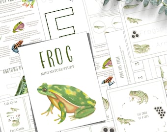 FROG Unit Study, Life Cycle, Anatomy, Nature Study, Science, Homeschool, Montessori, INSTANT DOWNLOAD