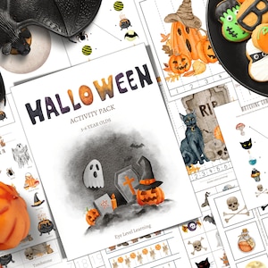 Pack d'activités HALLOWEEN pour la maternelle et la maternelle, enseignement à domicile, numérique, téléchargement immédiat