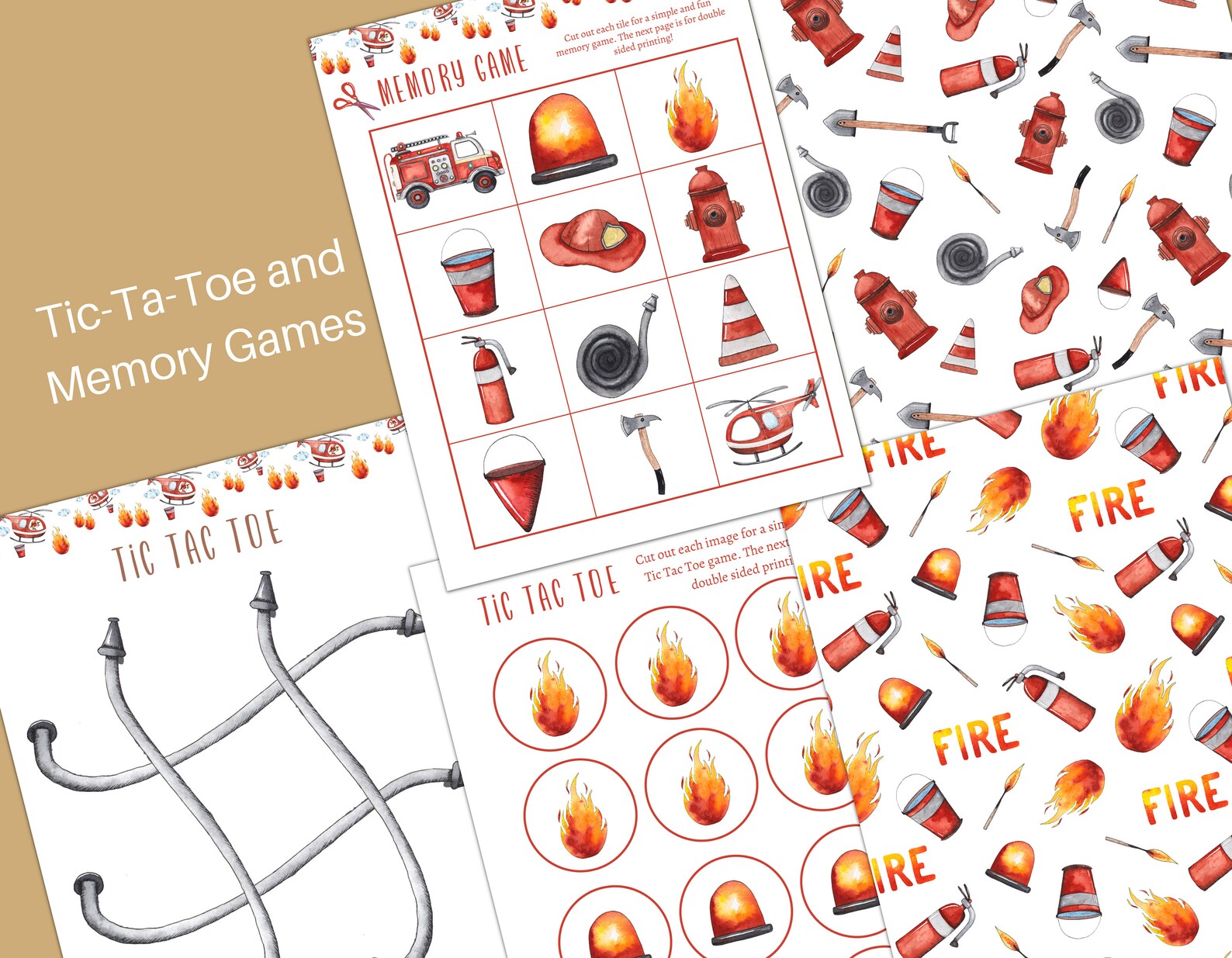 FIRE SAFETY Pre-k and K Activity Pack, Homeschool, Digital, Instant ...