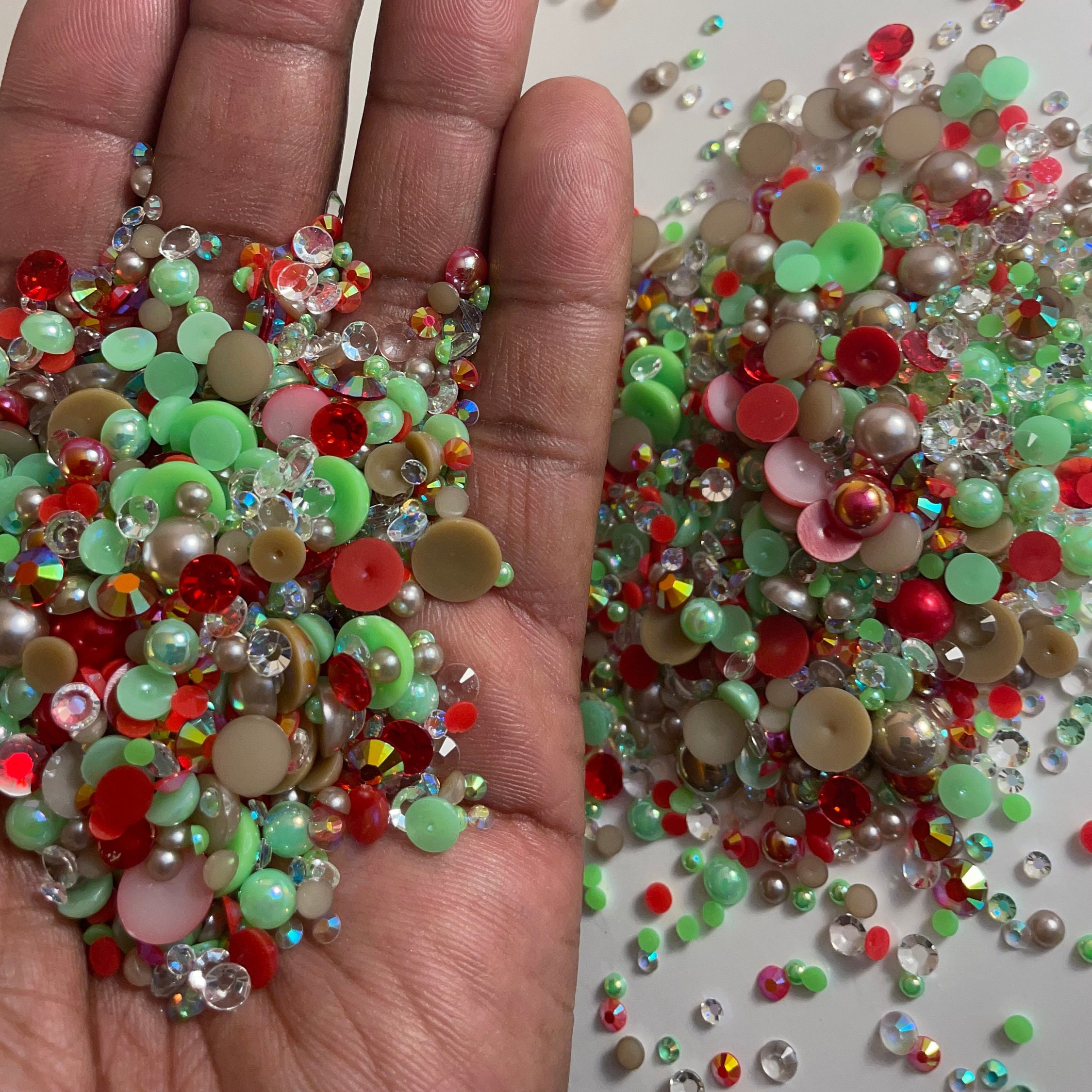 8000Pcs Flatback Pearls for Crafts Cridoz Assorted Sizes Half