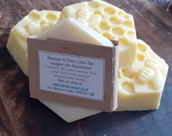 Beeswax & Shea Lotion Bar or Skin Nourishing Lip Balm!