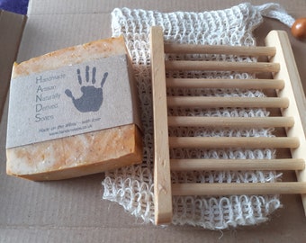HANDS Soap Gift Set - Various Options of Soap Bars combined with Lotion Bars, Lip Balms, Soap Dishes & Soap Saver Bags.
