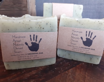Handmade Shampoo Bar (Nettle/Tea Tree Oil or Rosemary)
