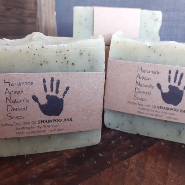 Handmade Shampoo Bar (Nettle/Tea Tree Oil or Rosemary)