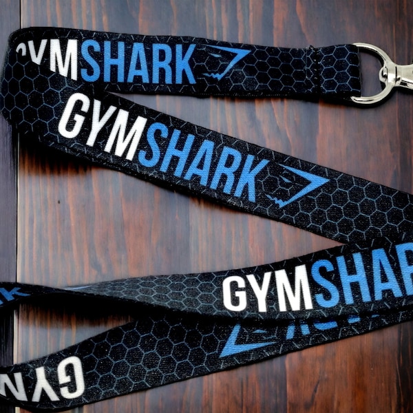 Gym Shark Lanyard Gymshark Lanyard Gym Shark Keyring Fitness Lanyard Gym Lanyard Sports Lanyard