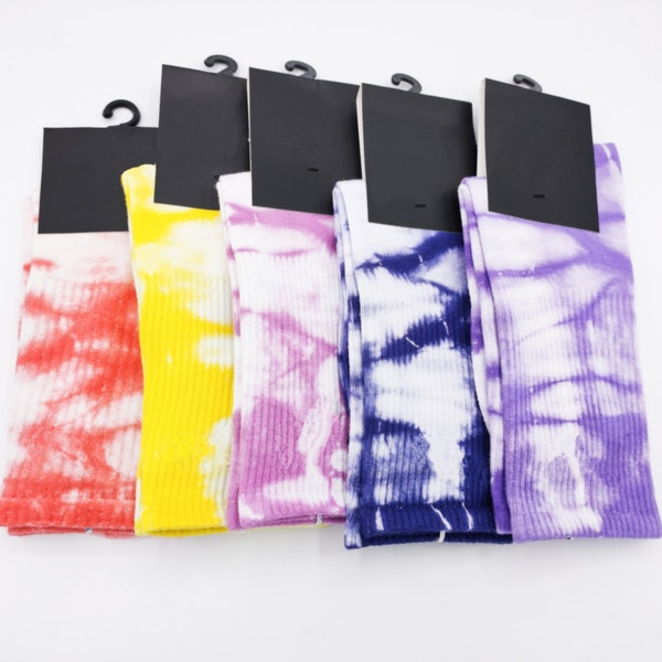 5X TYE DYE Socks Pink Purple Red Yellow Blue Size UK 5-8.5 mens womens men's woman's Branded Designer