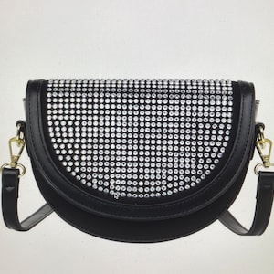Black Rhinestone Crossbody