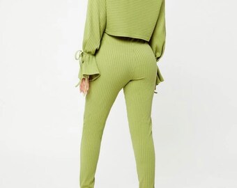 Knit top and leggings