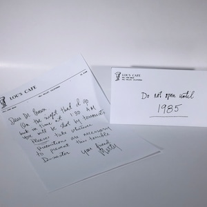 Back to the Future /// Marty&#39;s letter to Doc (replica)