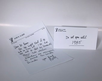 Back to the Future /// Marty's letter to Doc (replica)