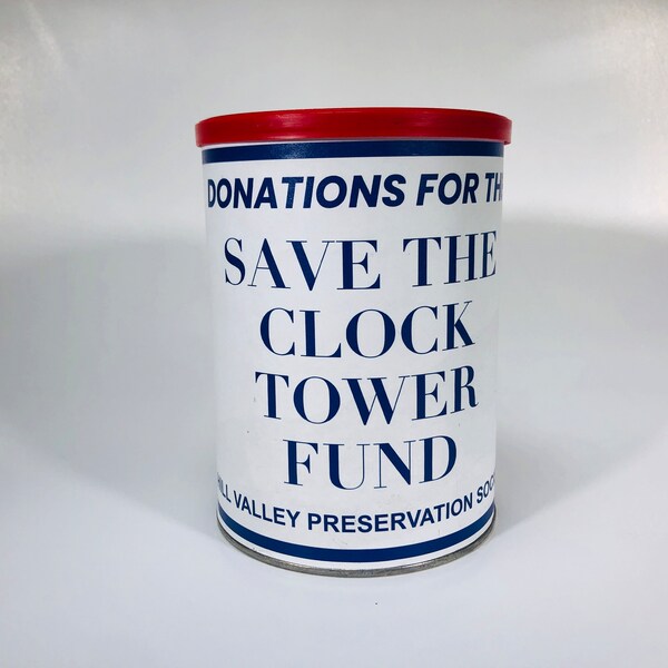 Back to the Future /// "Save the Clock Tower" Donation Can (REPLICA)