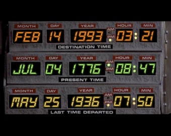 Back To The Future /// Time Circuits (Custom PRINT)