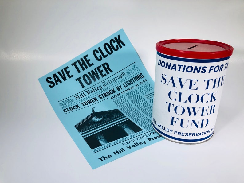 Back to the Future /// Save the Clock Tower Donation Can REPLICA image 2