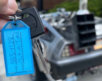 Back to the Future /// Time Machine Key Tag - Etsy