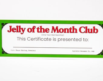 Christmas Vacation - Jelly of the Month Certificate