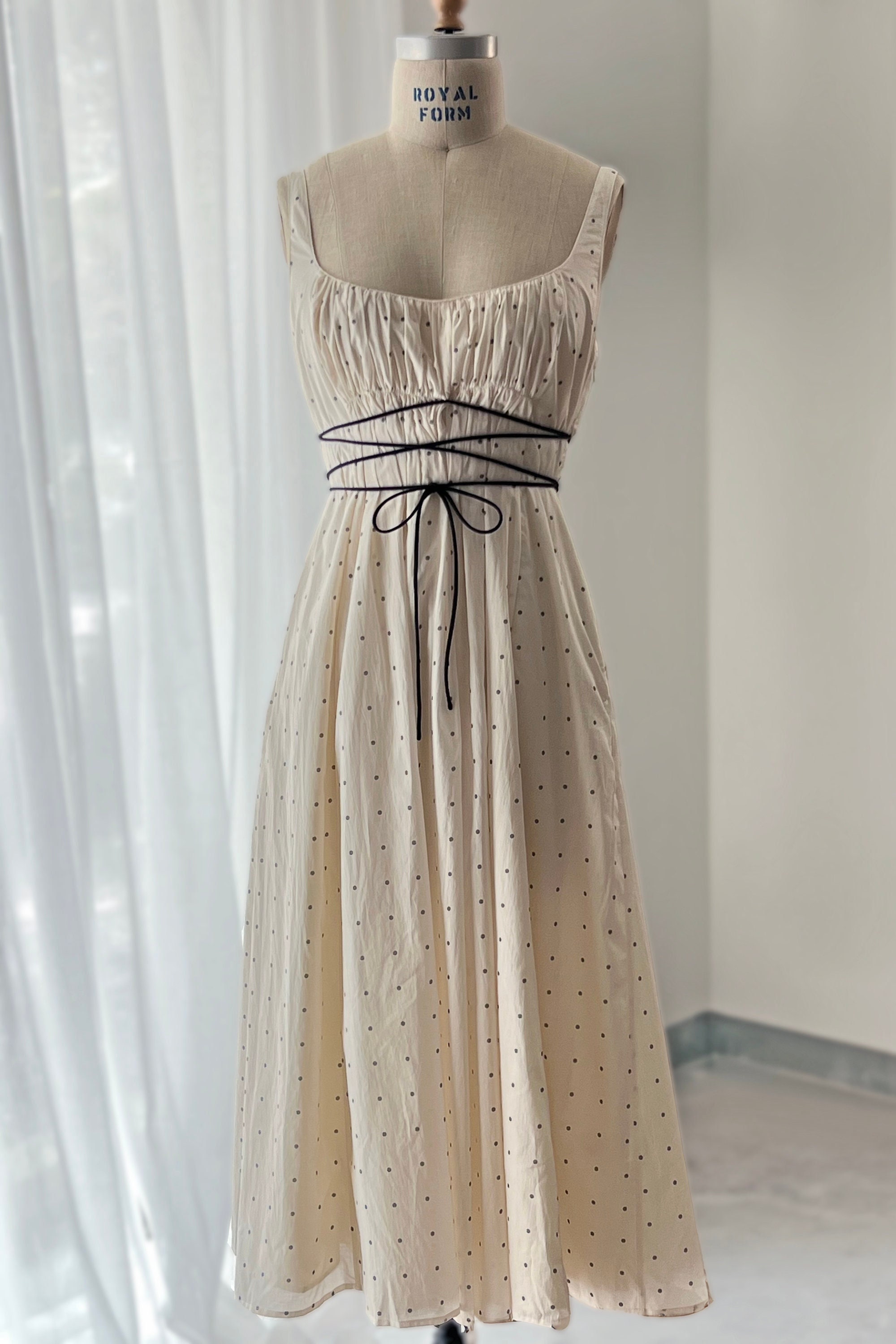 Cambridge Accordion Pleat Corset Dress Cream main image 0