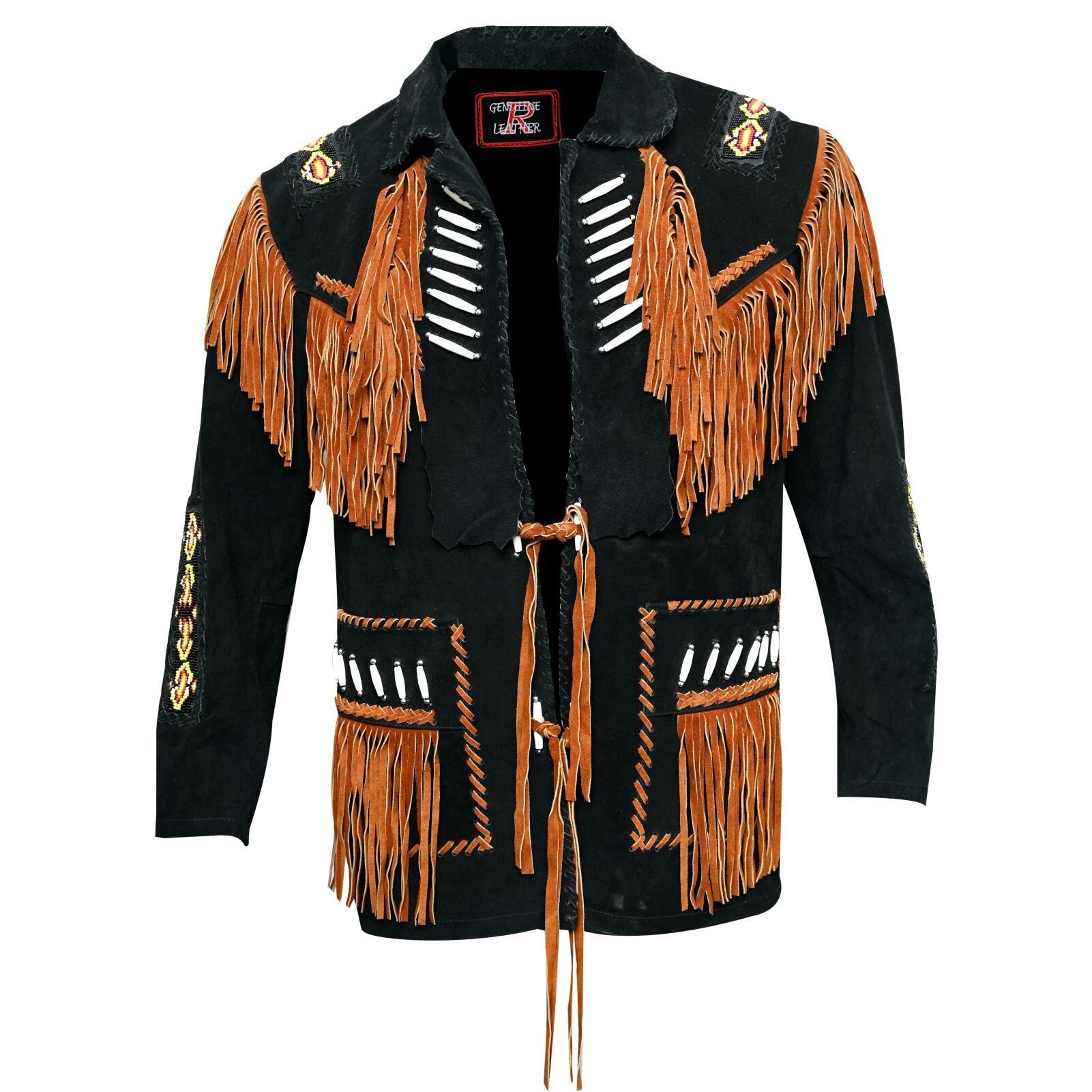 Leather Fringe Jacket Men Vintage - Etsy